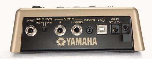 Mono/stereo out, line input, USB, AC and headphones connections.