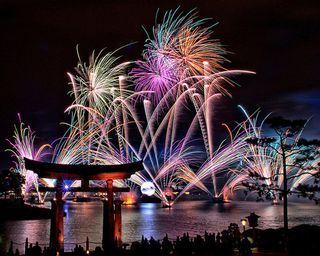 Vibrant image of fireworks