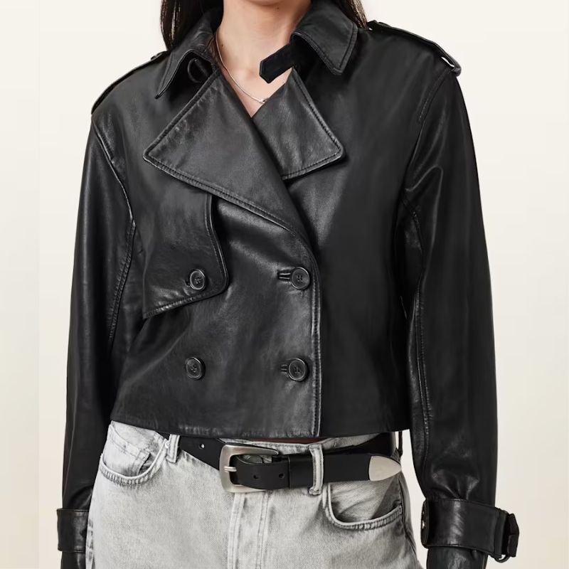 leather trench jacket