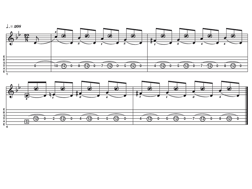 Intermediate lick two: Two-handed tapping