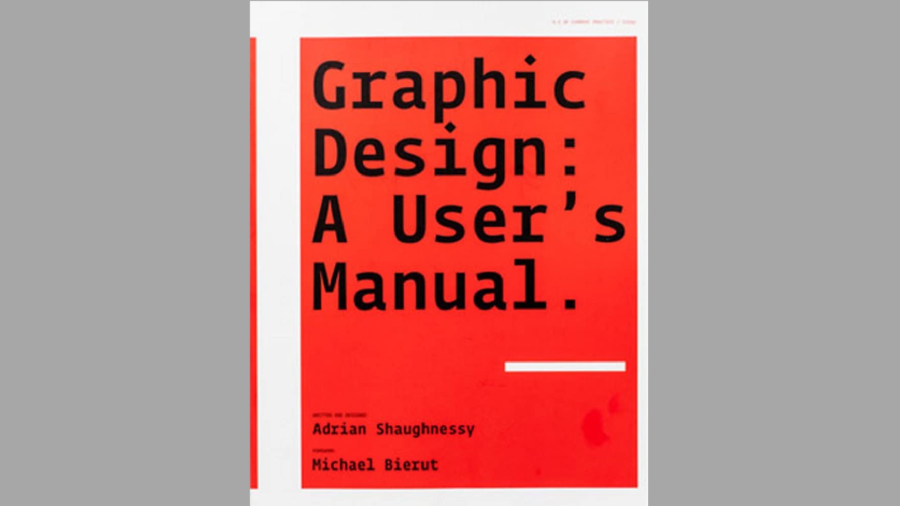 Cover shot of one of the best graphic design books, A User's Manual