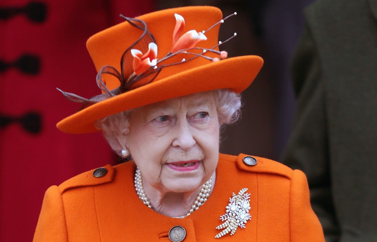 Queen Elizabeth II attends Christmas Day Church service at Church of St Mary Magdalene on December 25, 2017