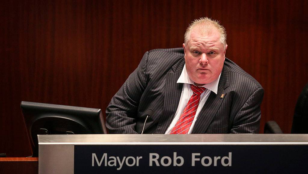 Rob Ford at a meeting