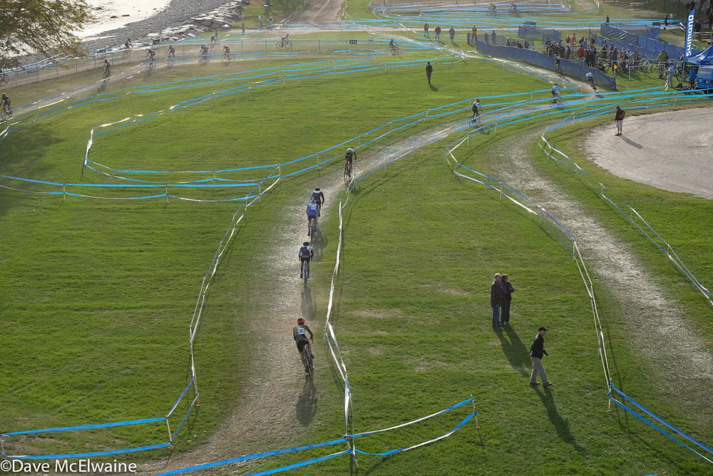 Racers on the lower field at Stage Fort Park