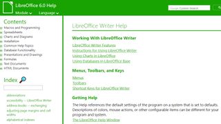 LibreOffice's new Help directory is cleaner and easier to navigate