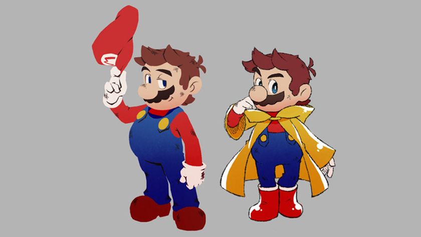 Early sketches of Mario and Luigi for the Nintendo Switch game 