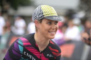 Tiff Cromwell was smiling on the start line