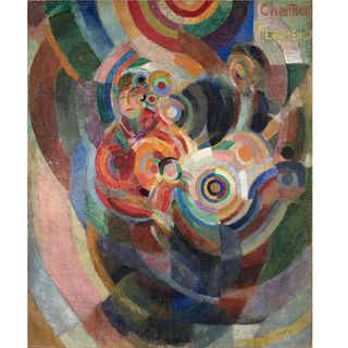 sonia delaunay coloured paintings with white background