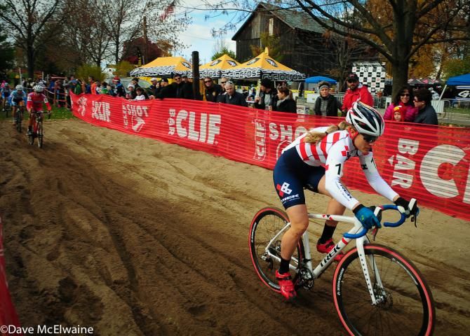 Katie Compton (Trek Cyclocross Collective) gapped the field almost immediately