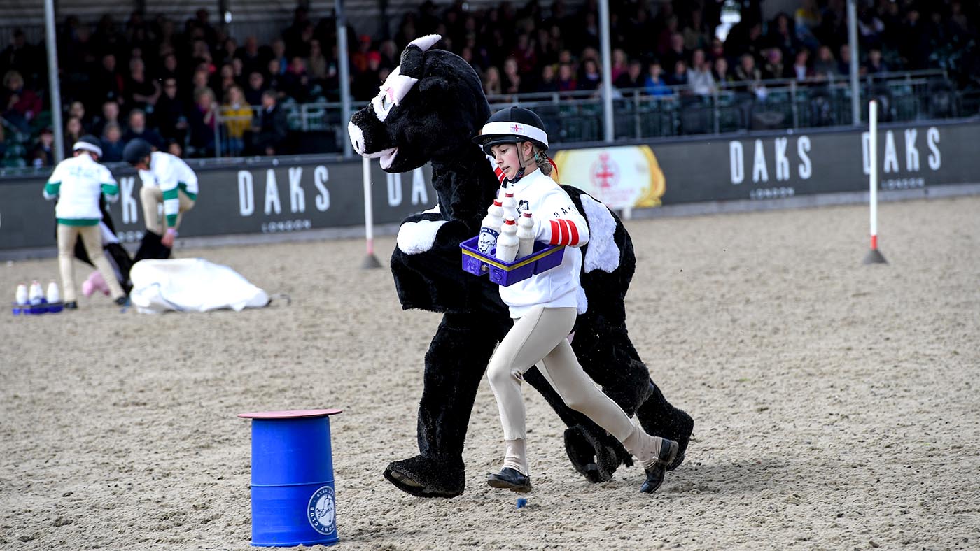Pony Club mounted Games during the Royal Windsor Horse Show held in the private grounds of Windsor Castle in Berkshire in the UK between on 8th-12th May 2019