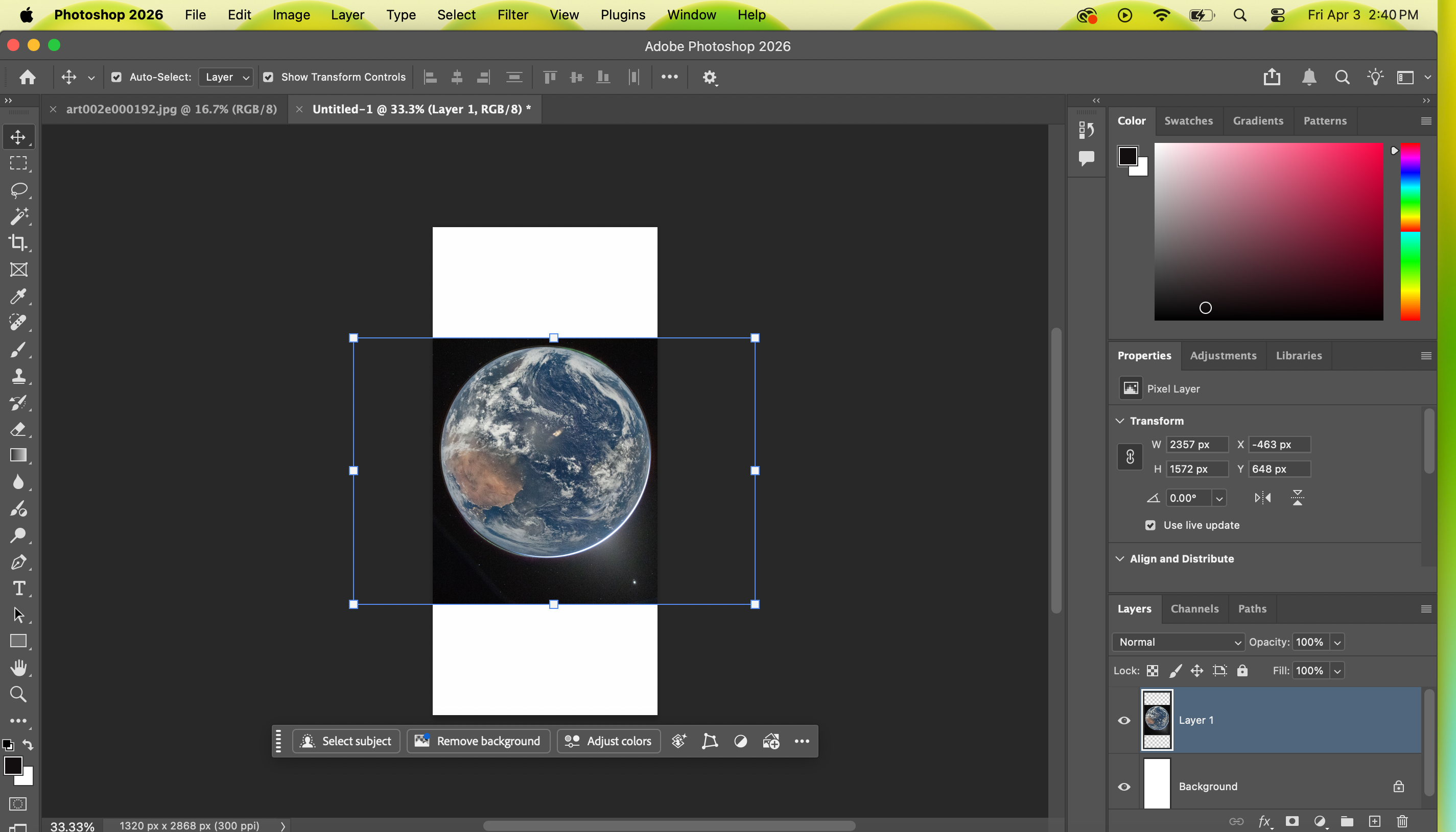 Artemis II Earth Image wallpaper process