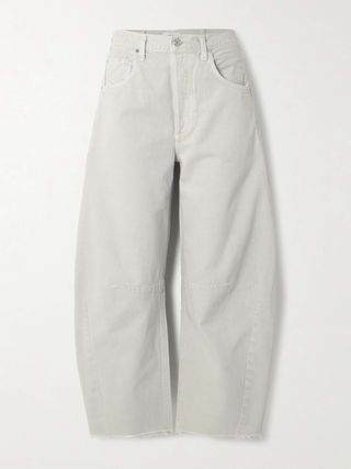 Horseshoe High-Rise Barrel-Leg Jeans