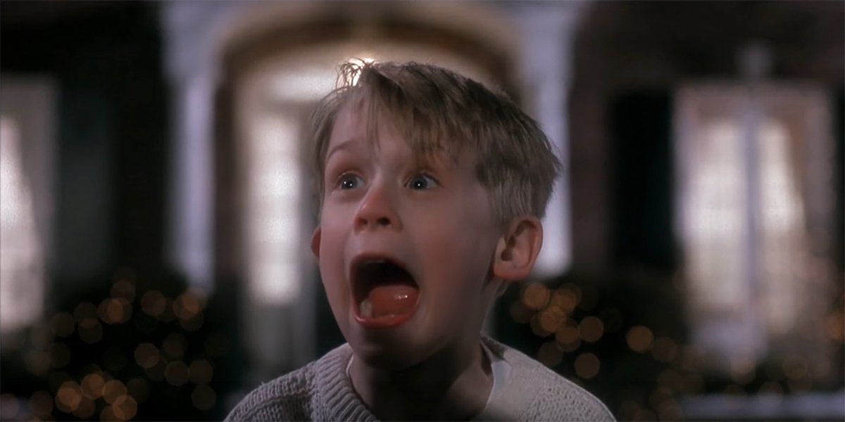 Kevin screaming in Home Alone