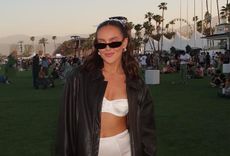 woman wearing cute festival outfit at coachella
