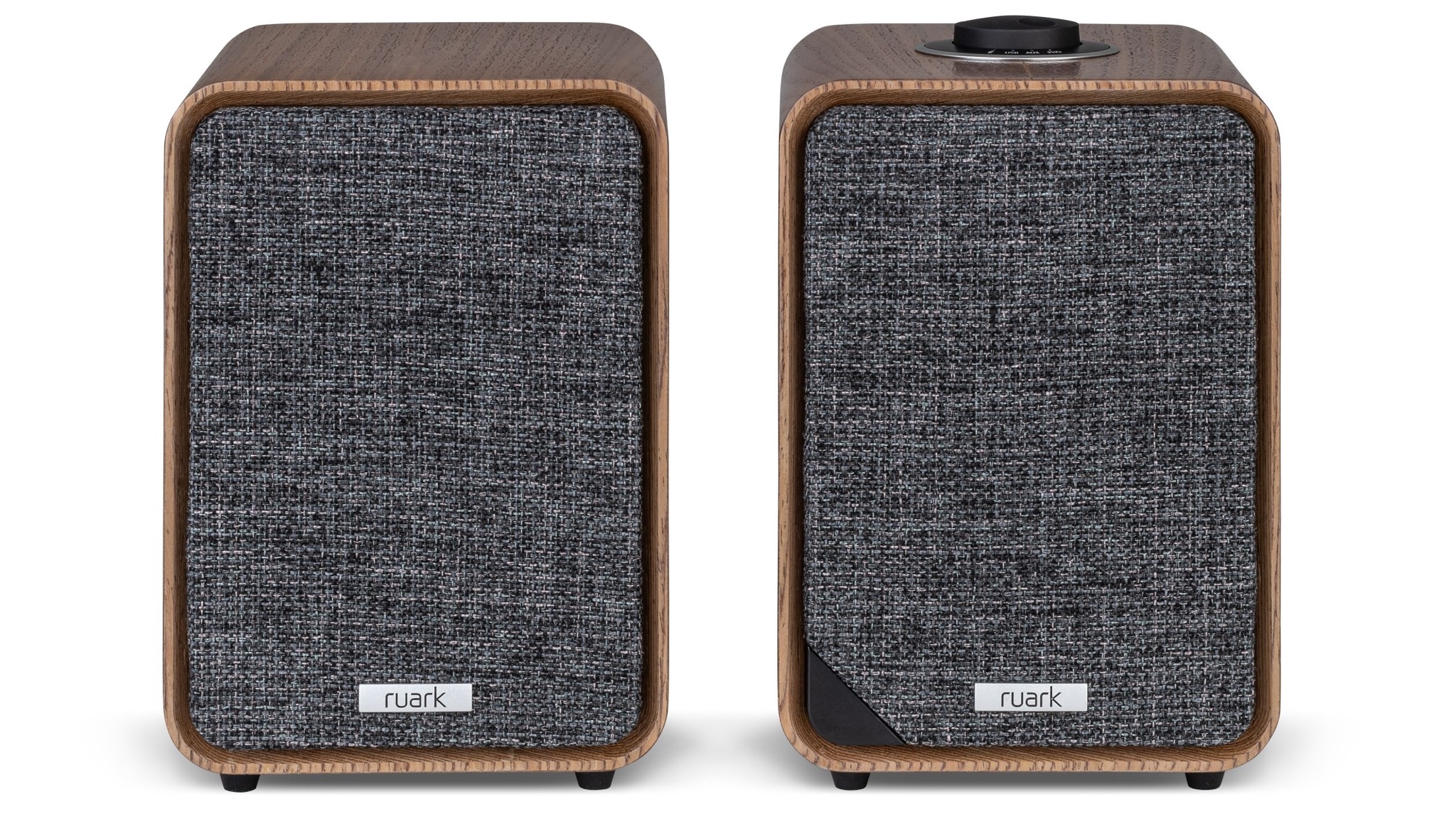 Ruark MR1 Mk3 bluetooth speakers on a white background