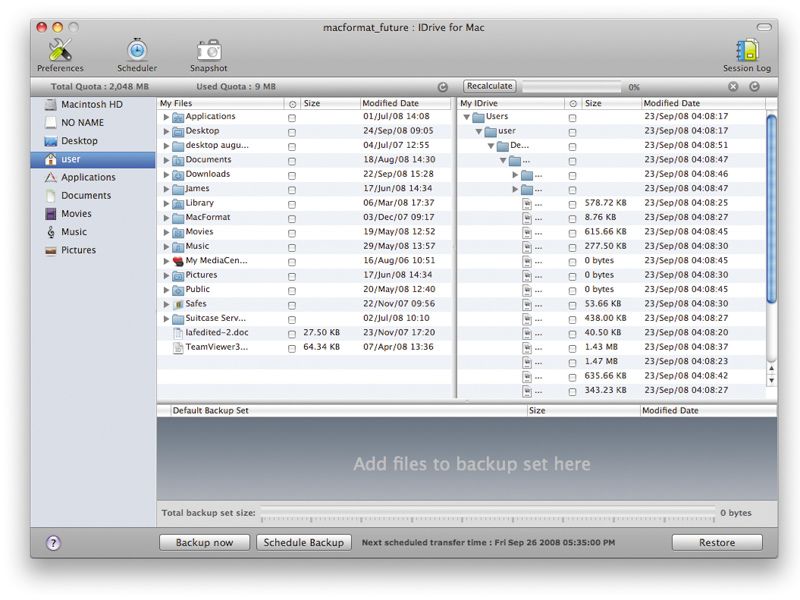 does idrive for mac support versioning