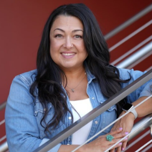 Woman poses for headshot