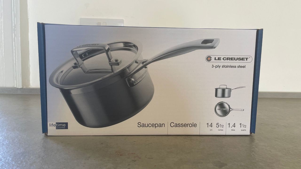 Le Creuset Stainless Steel Pan being tested in the kitchen