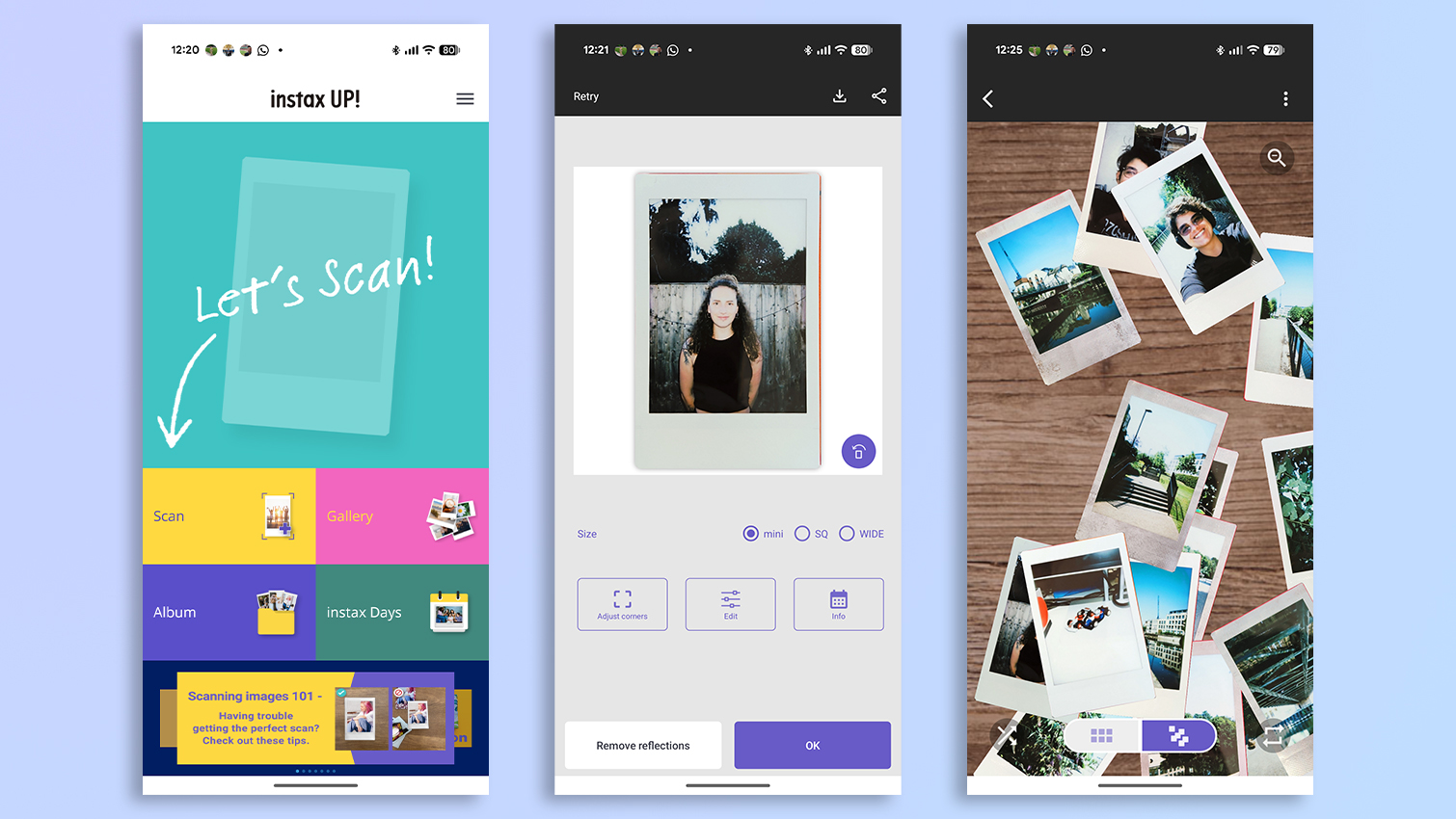 Instax UP! app screenshots