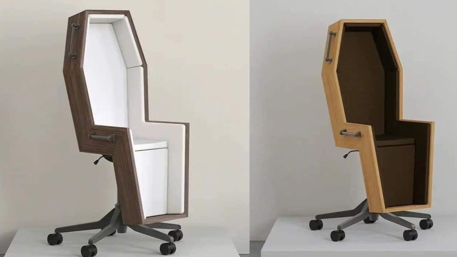 Those coffin office chairs aren't real, but they should be | PC Gamer