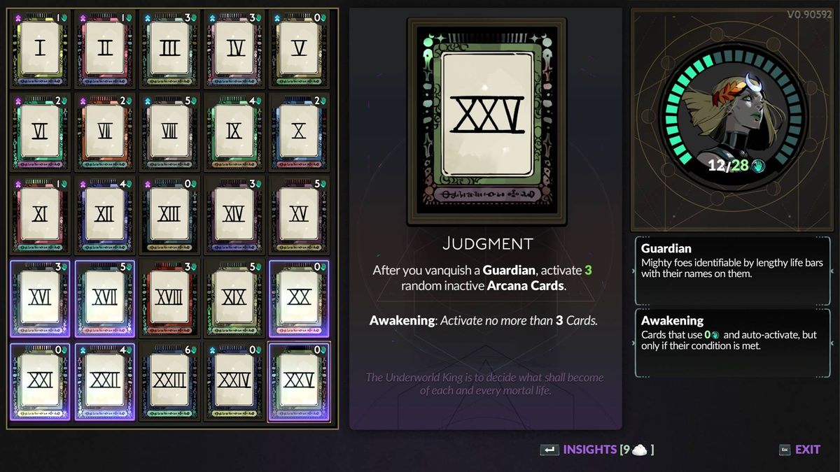 Hades 2 Arcana Card Judgement final card