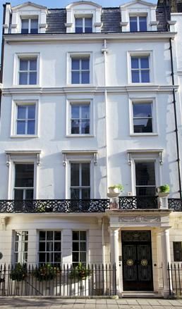 Five-storey white Georgian townhouse