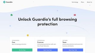 Website screenshot for Guardio