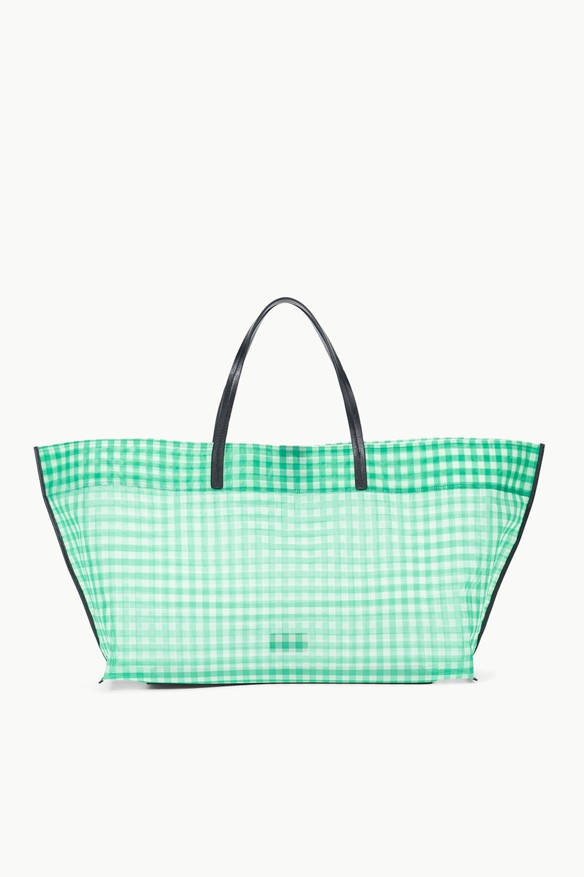 Christos Large Mesh Tote | Jade Gingham