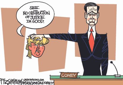 Political cartoon U.S. Comey testimony Kathy Lee Griffin