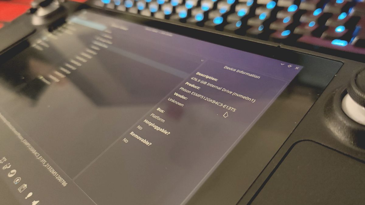 Valve has quietly downgraded the Steam Deck SSD on some