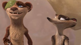 Buck and Zee having a conversation in The Ice Age Adventures of Buck Wild.