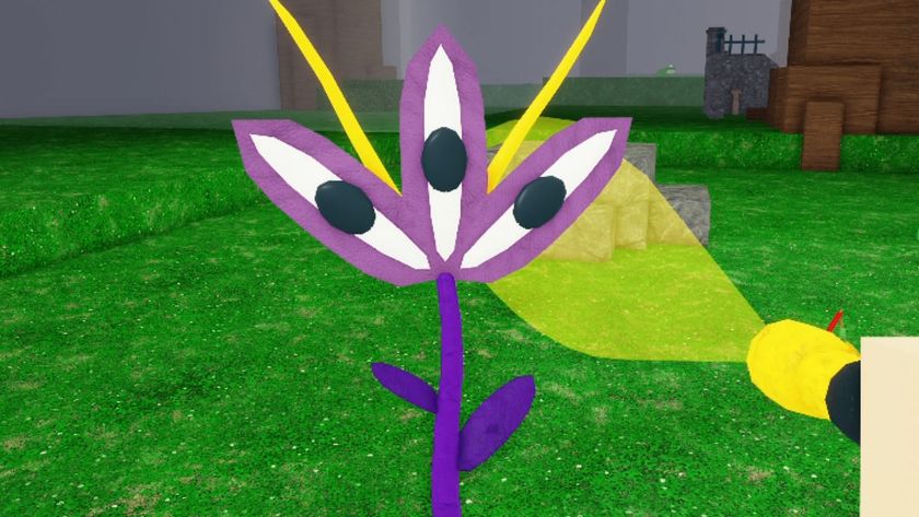 The Stareweed plant from 99 Nights in the Forest with all three of its eyes open