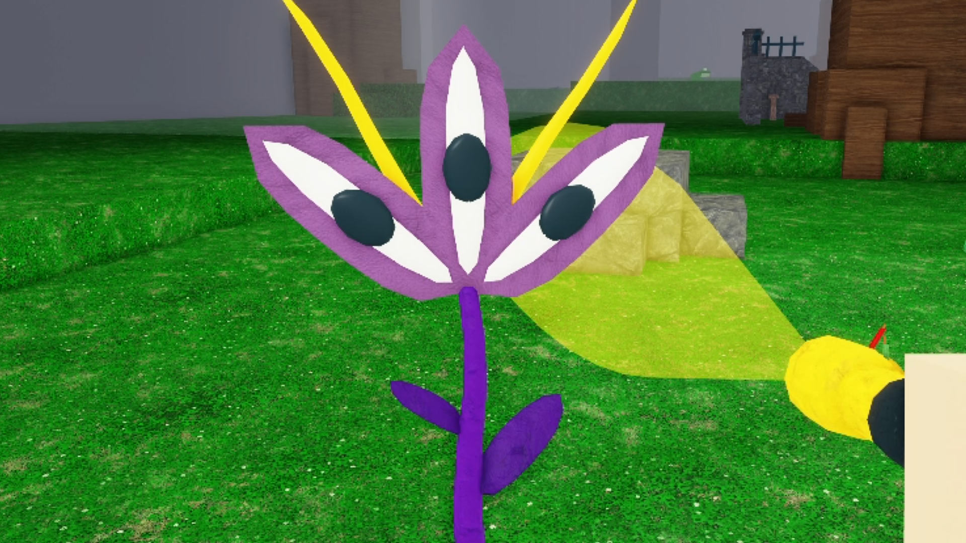 The Stareweed plant from 99 Nights in the Forest with all three of its eyes open