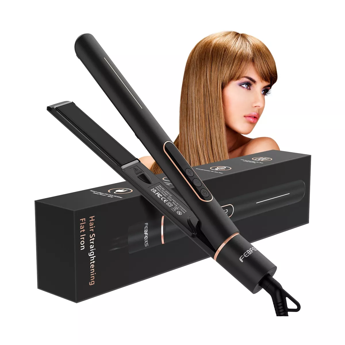 Nexpure 1 Inch Flat Iron, 2 in 1 Hair Straightener U0026 Curling Iron Styling Tool, Fast Heat-Up