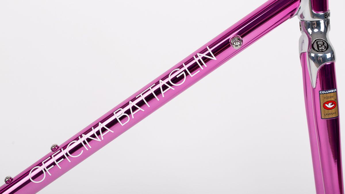 Fine white decals add a subtle touch to the down tube