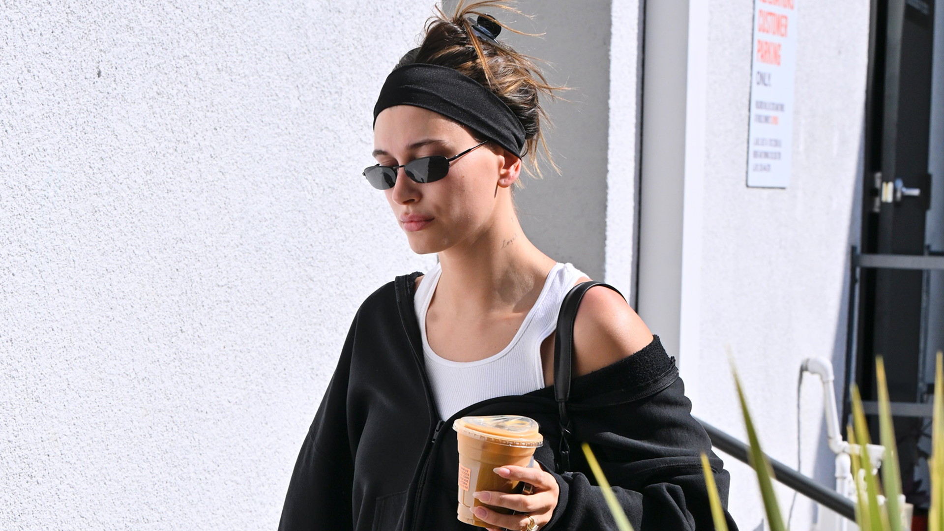 Hailey Bieber was spotted in New Balance 740 sneakers on November 29