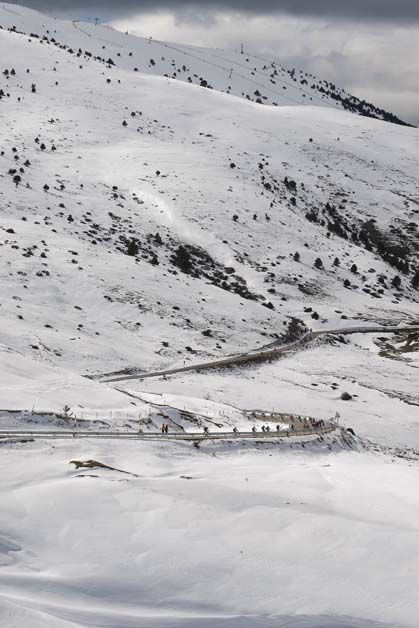 Snow during the Volta a Catalunya