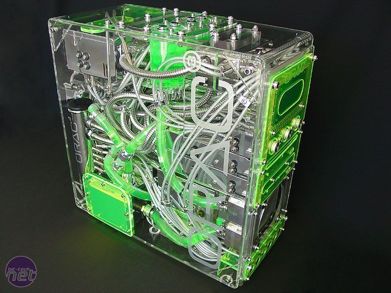 green water cooled pc