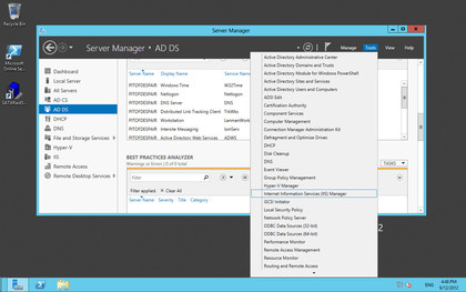 Don't like the Server Manager view? You can get at all the specific tools you need from one handy menu