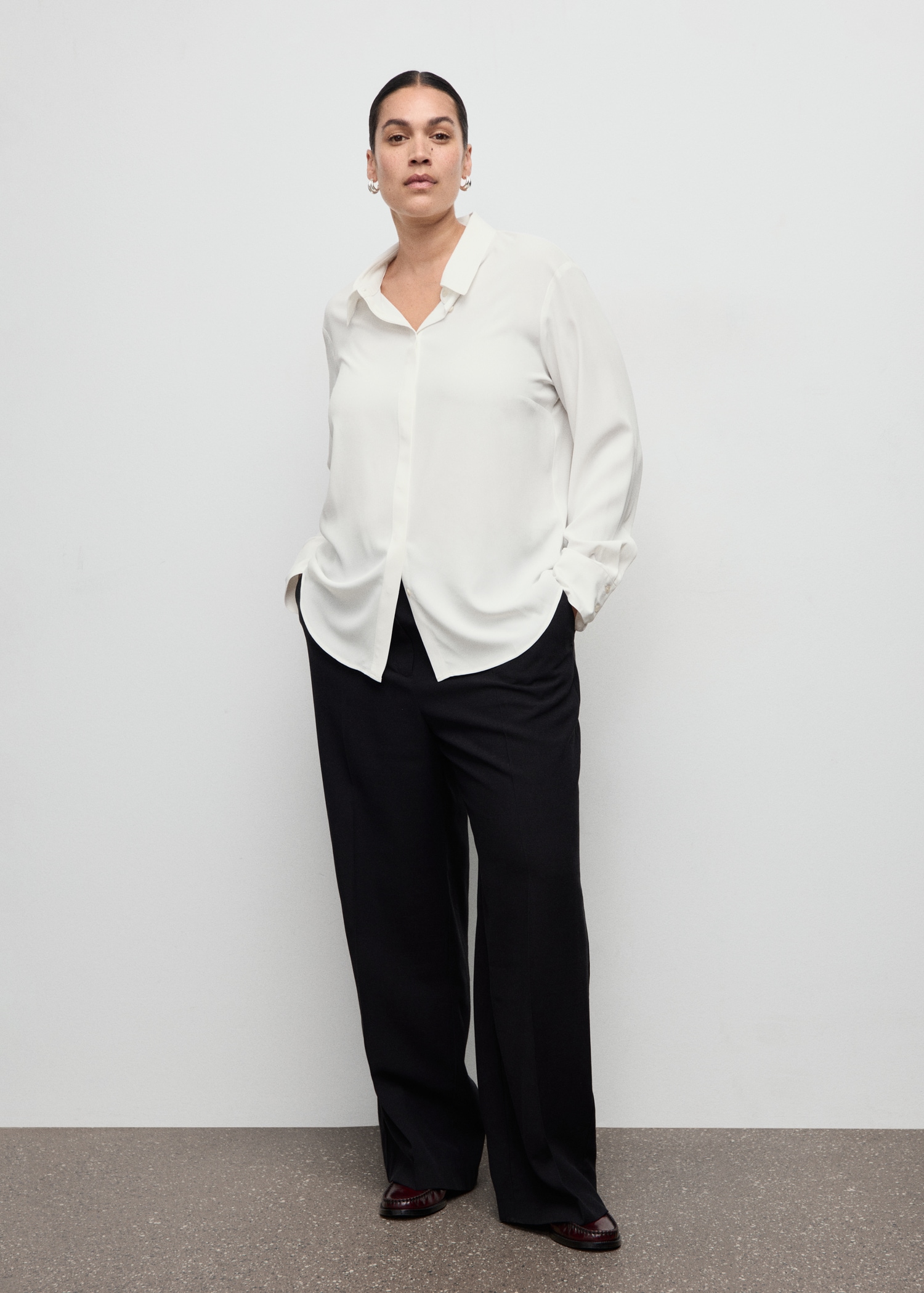 Fluid Long-Sleeved Blouse - Women | Mango United Kingdom