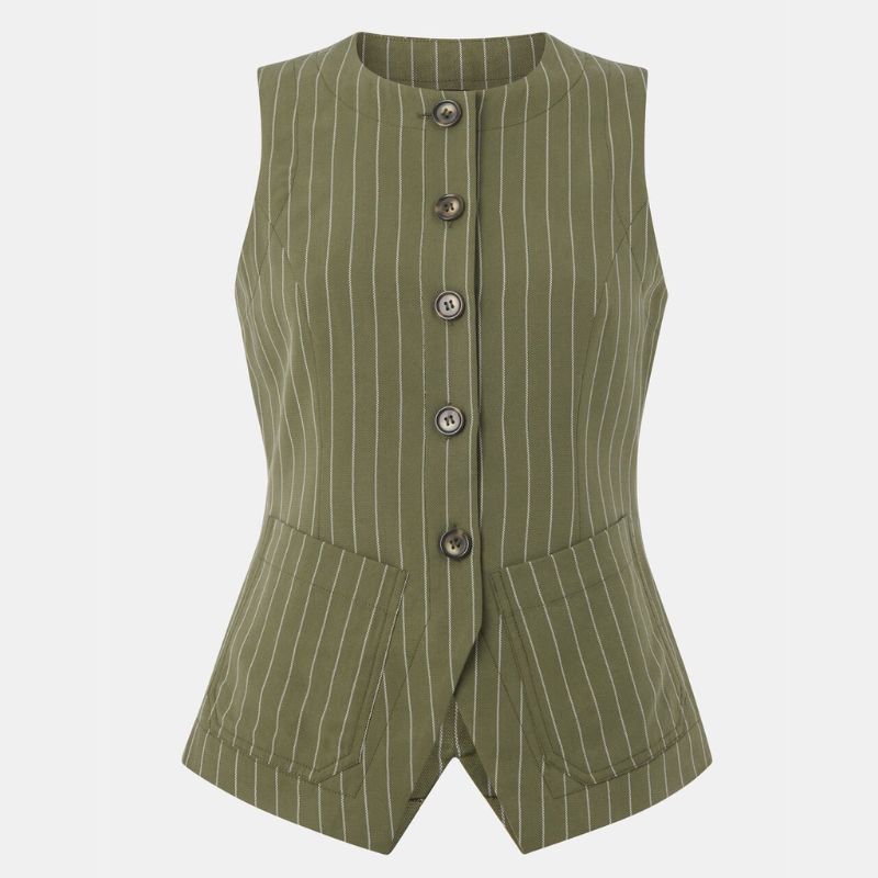 green waistcoat top from Whistles