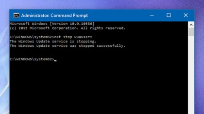 Administrator command prompt screen