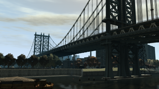 The Algonquin Bridge, based on the real-life Manhattan Bridge