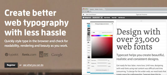 Typecast creates ready-to-go HTML and CSS so you can see how web fonts will look in practice