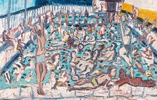 Leon Kossoff Children's Swimming Pool, Autumn Afternoon 1971. Tate © Leon Kossoff