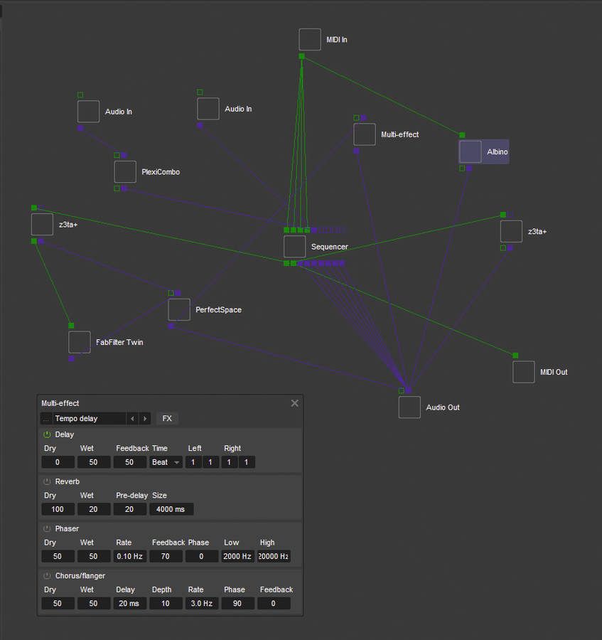 The Comps modular routing screen is still available.