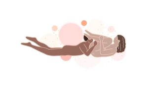 Illustration of the sniper sex position, one of the best missionary sex variations