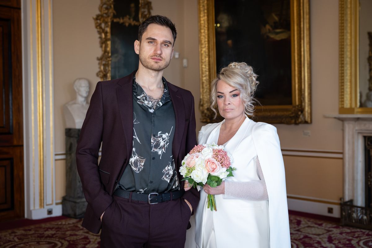 Prisoner Grace Black gets ready to marry Freddie Roscoe in Hollyoaks.