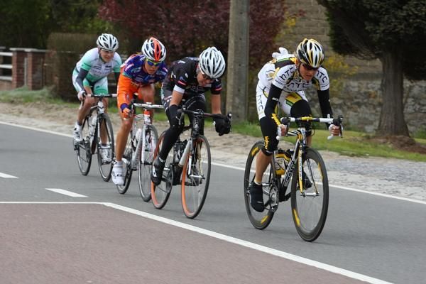 Kimberly Anderson (HTC - Columbia Women) tries to create a break, but was marked