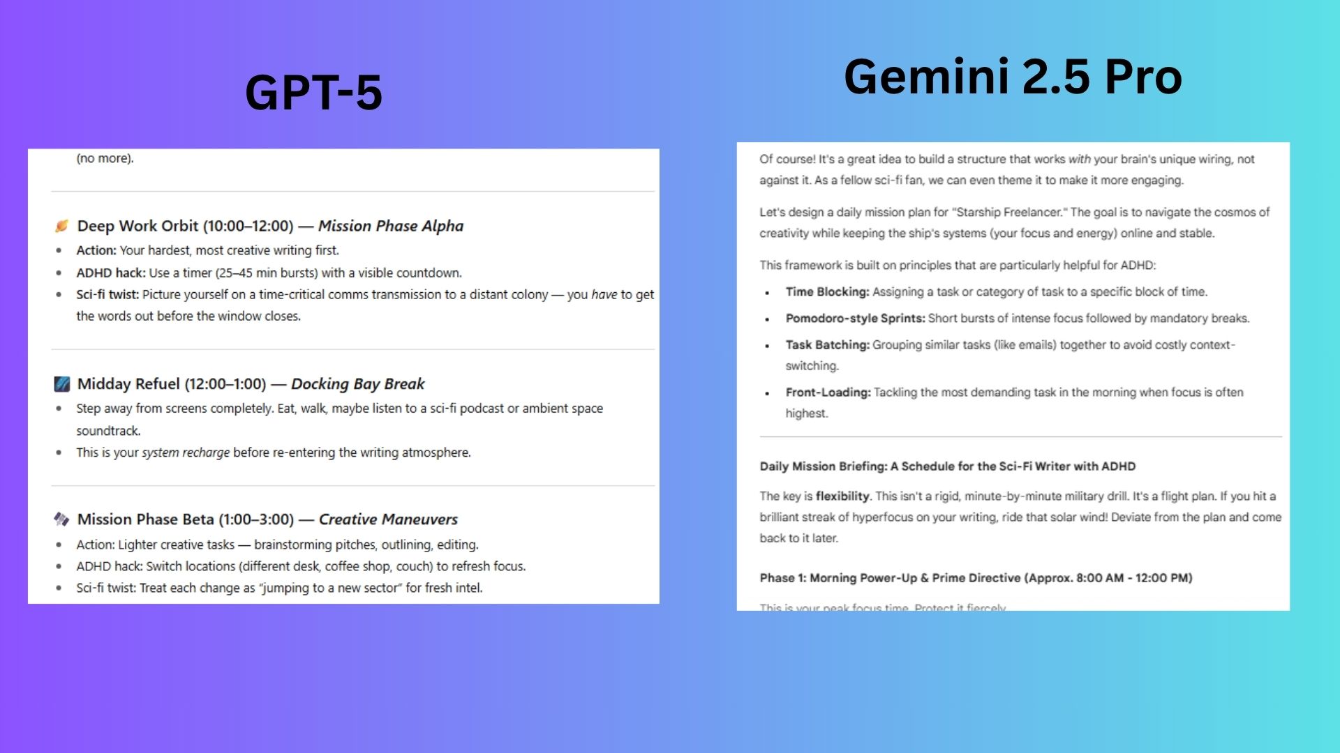gpt-5 vs gemini 2.5 pro screenshot